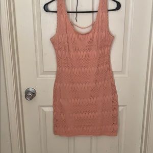 Peach mini summer dress